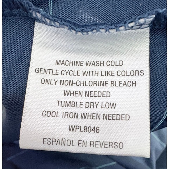 Greg Norman Polo Shirt Blue Stripe Golf Five Iron Play Dry Athletic Mens Size M - Picture 5 of 7